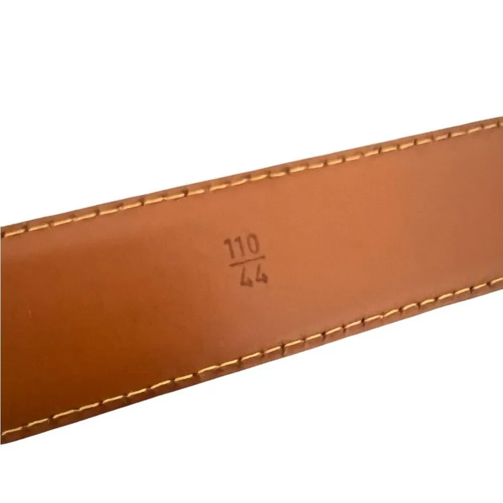 Louis Vuitton Brown Belt with Gold Buckle